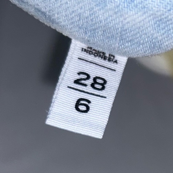 Loft Shorts Jean Curvy Fresh Cut High Rise Cut Off Raw Hem Bottoms Denim Shorts - Picture 7 of 9